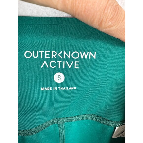Outerknown OK Active Leggings Kelly Green work out sz S - Picture 2 of 8